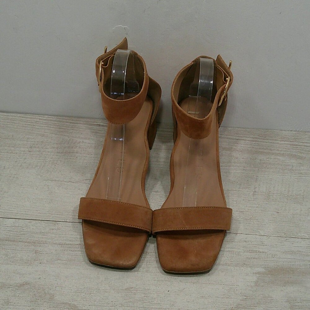 Aerosoles Women's Eliza Tan Sandals with Gold Buckle block heel Size 10 - Picture 7 of 14